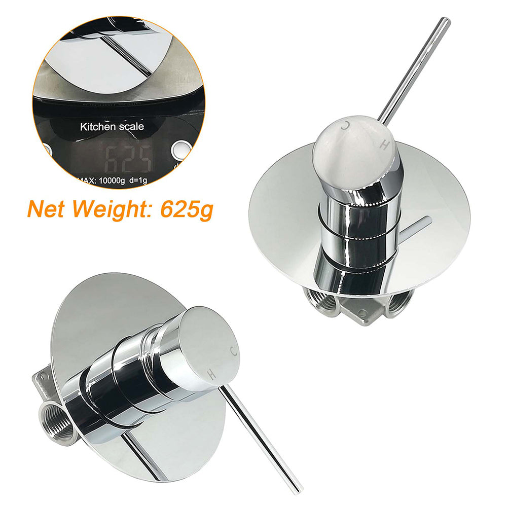 Watermark Round Pin Lever Hot Cold Water Mixer Bathroom Shower Tap Valve Chrome V1233-KRD201CR