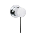 Bathroom Chrome Round Pin Lever Handle Hot Cold Water Tapware Shower Mixer Valve V1233-KRD201CR60