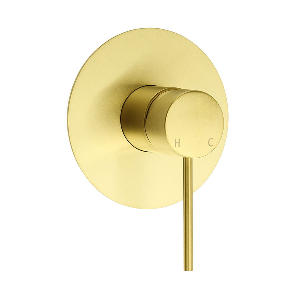 Watermark Brushed Gold Round Bathroom Shower Hot Cold Mixer Ceramic Cartridge OZ V1233-KRD201G