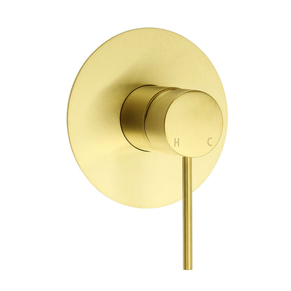 Watermark Brushed Gold Round Bathroom Shower Hot Cold Mixer Ceramic Cartridge OZ V1233-KRD201G
