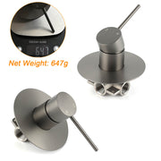 Watermark Gun Metal Grey Round Bathroom Shower Hot Cold Mixer Ceramic Cartridge V1233-KRD201GM