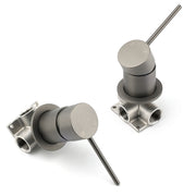 Gun Metal Round Small Face Wall Shower Mixer Hot Cold Bath Tap Valve Cartridge V1233-KRD201GM60