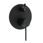 Stainless Steel Black Round Shower Mixer Diverter Lead Free Healthy For Bath Set V1233-KRD202B