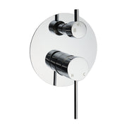 OZ Chrome Round Stainless Steel Shower Mixer 2 Way Switch Diverter For Bath Set V1233-KRD202CR