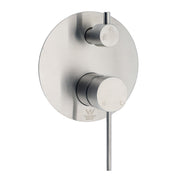 AU Round Stainless Steel Shower Mixer Diverter Brushed Nickel For Bathroom Sets V1233-KRD202N