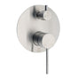 AU Round Stainless Steel Shower Mixer Diverter Brushed Nickel For Bathroom Sets V1233-KRD202N