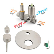 AU Round Stainless Steel Shower Mixer Diverter Brushed Nickel For Bathroom Sets V1233-KRD202N