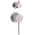 Brushed Nickel Round Bathroom Small Face Shower Mixer 2 Way Diverter Switch Set V1233-KRD204N