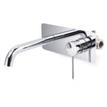 WELS Chrome Round Wall Mounted Basin Vanity Mixer Bath Tub Bubble Faucet Spout V1233-KRD301ACR
