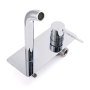 WELS Chrome Round Wall Mounted Basin Vanity Mixer Bath Tub Bubble Faucet Spout V1233-KRD301ACR
