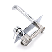 WELS Chrome Round Wall Mounted Basin Vanity Mixer Bath Tub Bubble Faucet Spout V1233-KRD301ACR