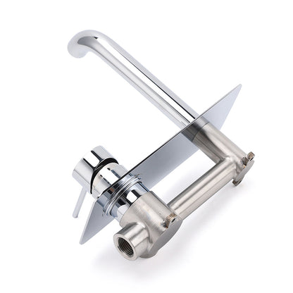 WELS Chrome Round Wall Mounted Basin Vanity Mixer Bath Tub Bubble Faucet Spout V1233-KRD301ACR