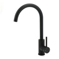 WELS Black Kitchen Sink Mixer Laundry Faucet Tapware 360 degrees Swivel Gooseneck Spout V1233-KRD501B