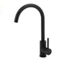 WELS Black Kitchen Sink Mixer Laundry Faucet Tapware 360 degrees Swivel Gooseneck Spout V1233-KRD501B