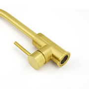 Brushed Gold Round Kitchen Mixer Sink Tap 360 degrees Swivel Laundry Basin Faucet Spout V1233-KRD501G