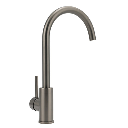 Gun Metal Round Kitchen Mixer Sink Tap 360 degrees Swivel Laundry Basin Faucet Spout Set V1233-KRD501GM