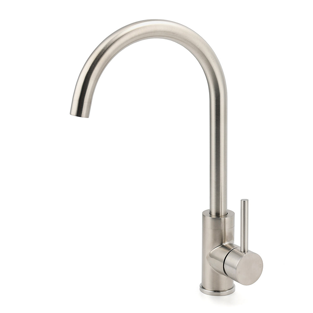 WELS Kitchen Laundry Swivel Sink Mixer Faucet Tap Spout Stainless Steel Brushed V1233-KRD501N