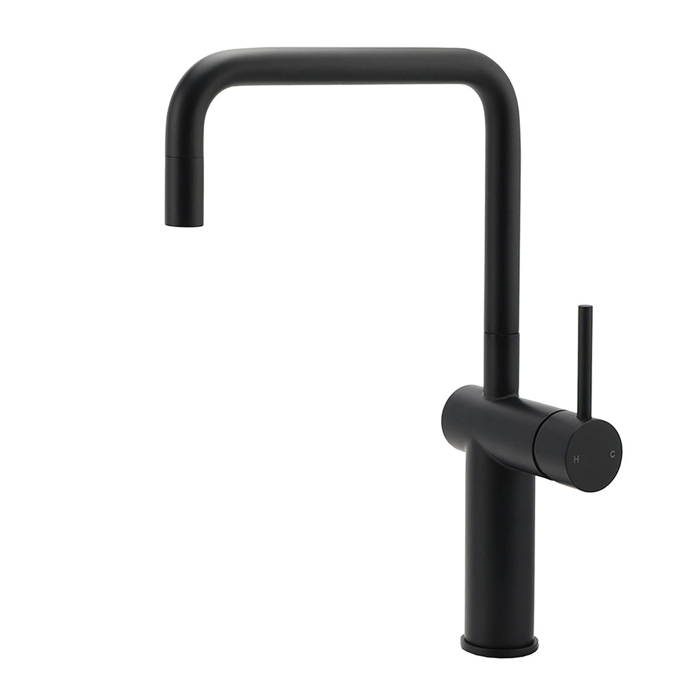 WELS Matt Black SUS Tall Kitchen Laundry 360o Swivel Sink Mixer Faucet Tap Spout V1233-KRD503B
