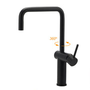 WELS Matt Black SUS Tall Kitchen Laundry 360o Swivel Sink Mixer Faucet Tap Spout V1233-KRD503B