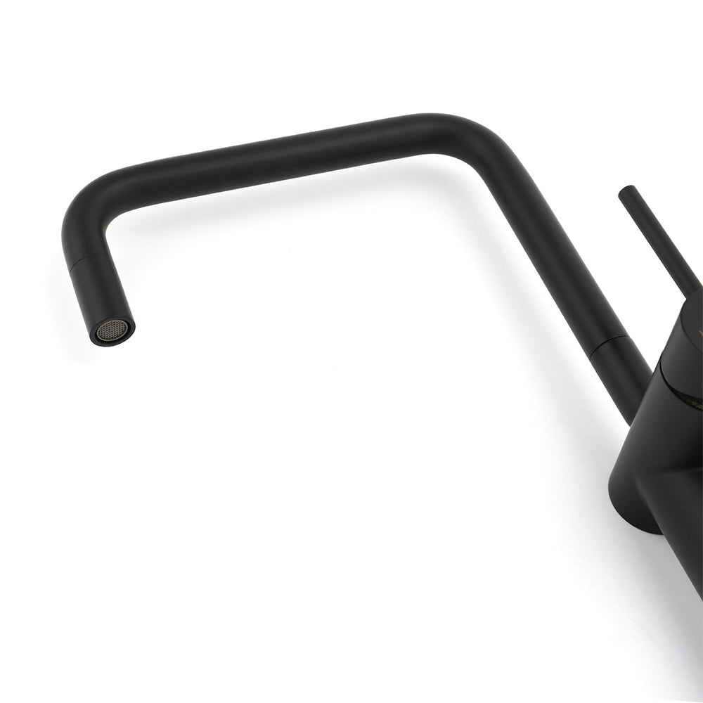 WELS Matt Black SUS Tall Kitchen Laundry 360o Swivel Sink Mixer Faucet Tap Spout V1233-KRD503B