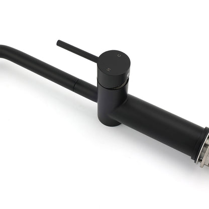 WELS Matt Black SUS Tall Kitchen Laundry 360o Swivel Sink Mixer Faucet Tap Spout V1233-KRD503B