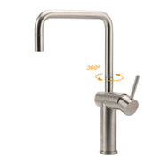 WELS 6L/m Kitchen Laundry 360o Swivel Sink Mixer Faucet Tap Spout Brushed Silver V1233-KRD503N