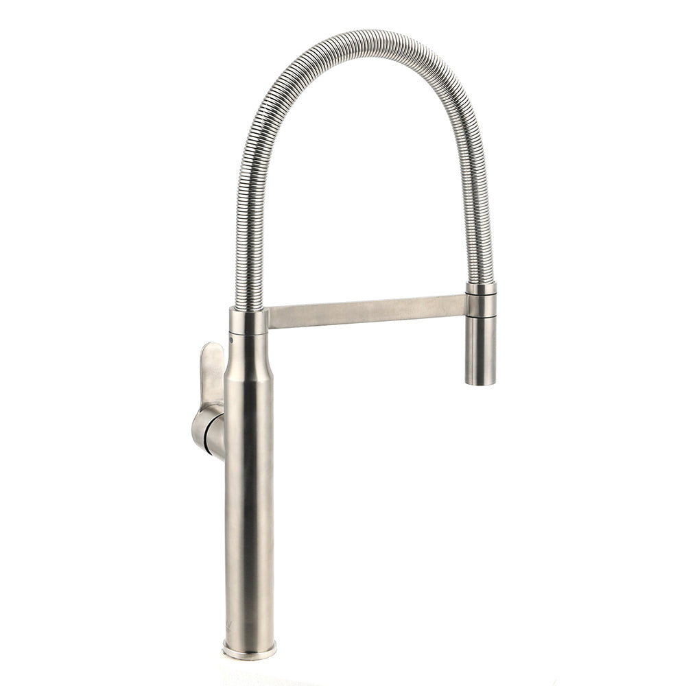 Brushed Nickel Kitchen Sink Basin Mixer 360 Swivel Faucet Tap Pull Out Spout SUS V1233-KRD506