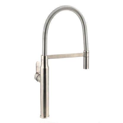 Brushed Nickel Kitchen Sink Basin Mixer 360 Swivel Faucet Tap Pull Out Spout SUS V1233-KRD506