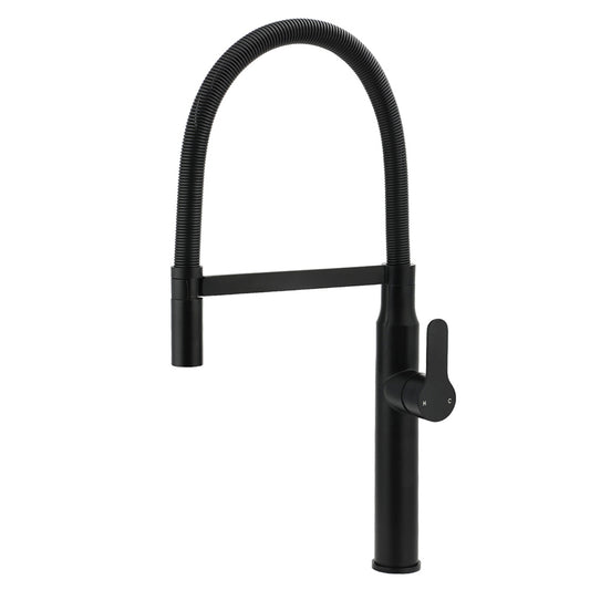 Matt Black Kitchen Sink Basin Mixer 360o Swivel Faucet Tap Pull Out Spout WELS V1233-KRD506B
