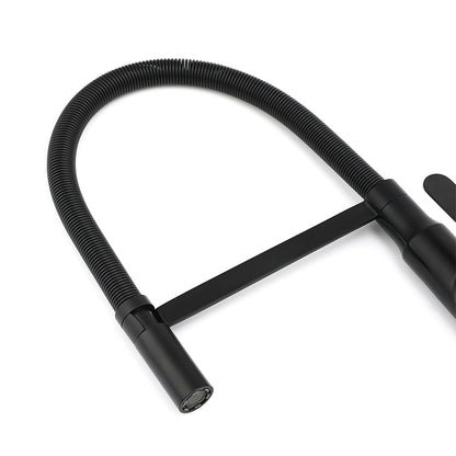 Matt Black Kitchen Sink Basin Mixer 360o Swivel Faucet Tap Pull Out Spout WELS V1233-KRD506B