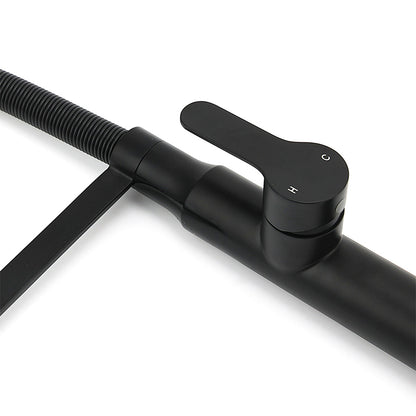 Matt Black Kitchen Sink Basin Mixer 360o Swivel Faucet Tap Pull Out Spout WELS V1233-KRD506B