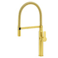Brushed Gold Tall Kitchen Sink Basin Mixer 360o Swivel Faucet Tap Pull Out Spout V1233-KRD506G