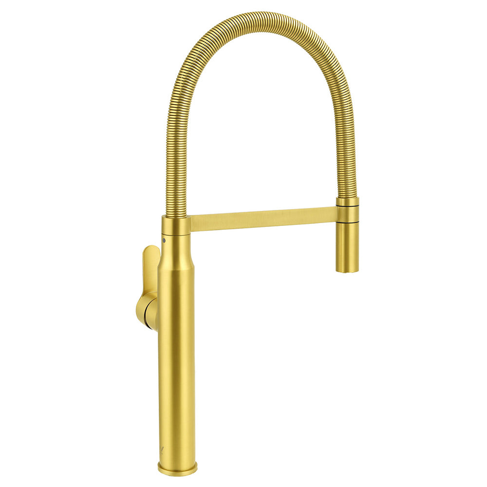 Brushed Gold Tall Kitchen Sink Basin Mixer 360o Swivel Faucet Tap Pull Out Spout V1233-KRD506G