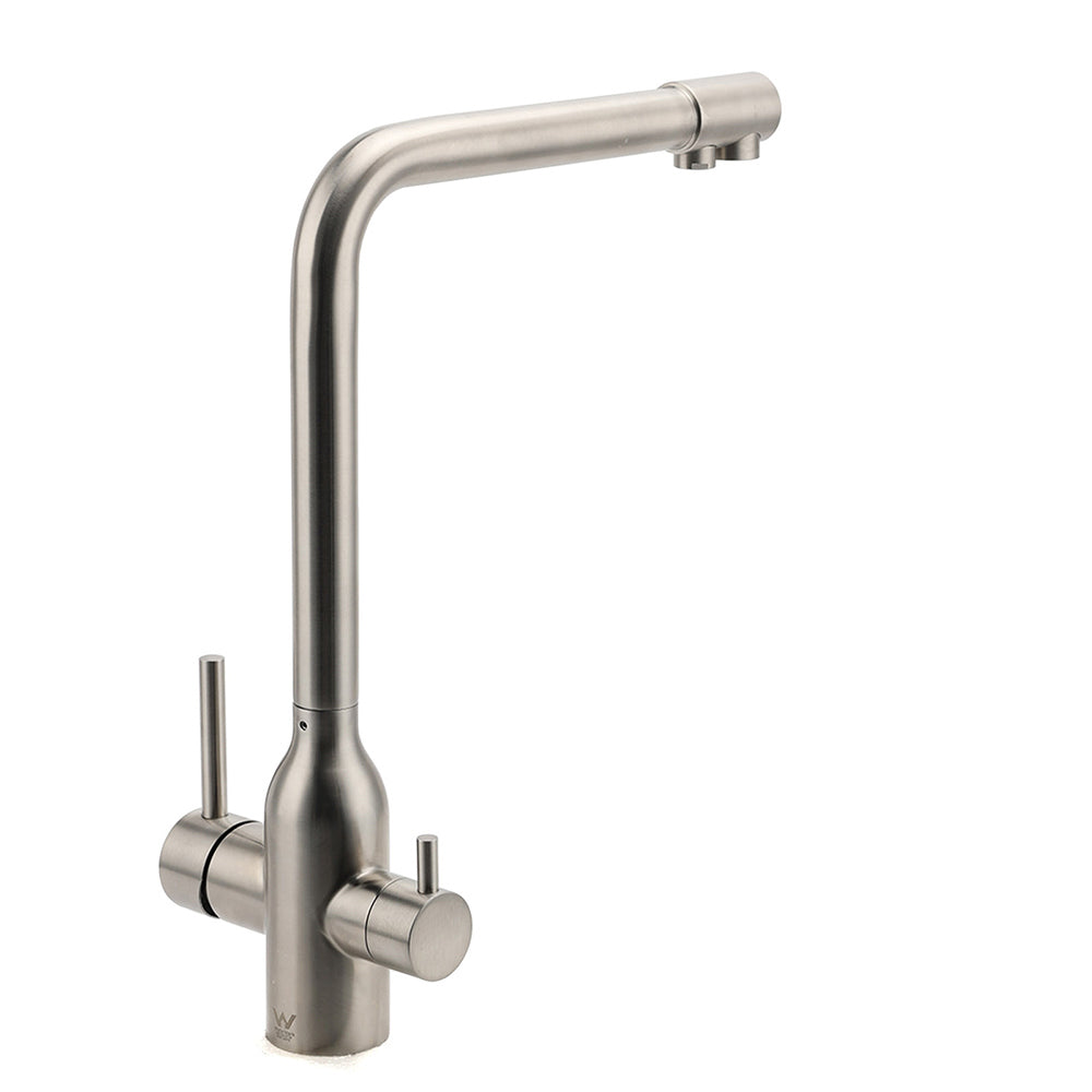 Brushed Nickel 3 Way Kitchen Sink Swivel Mixer Tap Pure Drink Clean Water Faucet V1233-KRD511