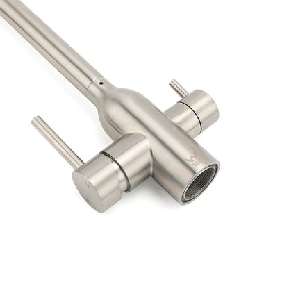 Brushed Nickel 3 Way Kitchen Sink Swivel Mixer Tap Pure Drink Clean Water Faucet V1233-KRD511