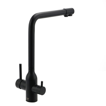 Matt Black 3 Ways Kitchen Mixer Tap Pury Water Sink Faucet 360 Swivel Spout Outlet V1233-KRD511B