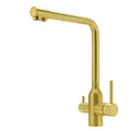 WELS Brushed Gold 3 Ways Kitchen Mixer Tap Swivel Spout Pure Water Sink Faucet Set V1233-KRD511BG