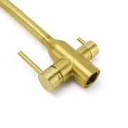 WELS Brushed Gold 3 Ways Kitchen Mixer Tap Swivel Spout Pure Water Sink Faucet Set V1233-KRD511BG