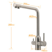 WELS 3 Function Kitchen Sink 360 degrees Swivel Mixer Tap Clean Pure Drink Water Faucet V1233-KRD511N