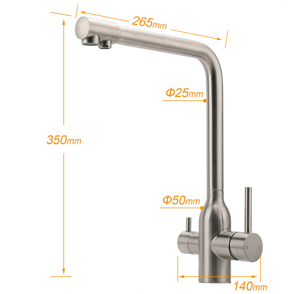 WELS 3 Function Kitchen Sink 360 degrees Swivel Mixer Tap Clean Pure Drink Water Faucet V1233-KRD511N