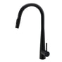 Round Matt Black Pull Out Kitchen Sink Tap Laundry Basin Mixer 2 Way Spout Set V1233-KRD5152B