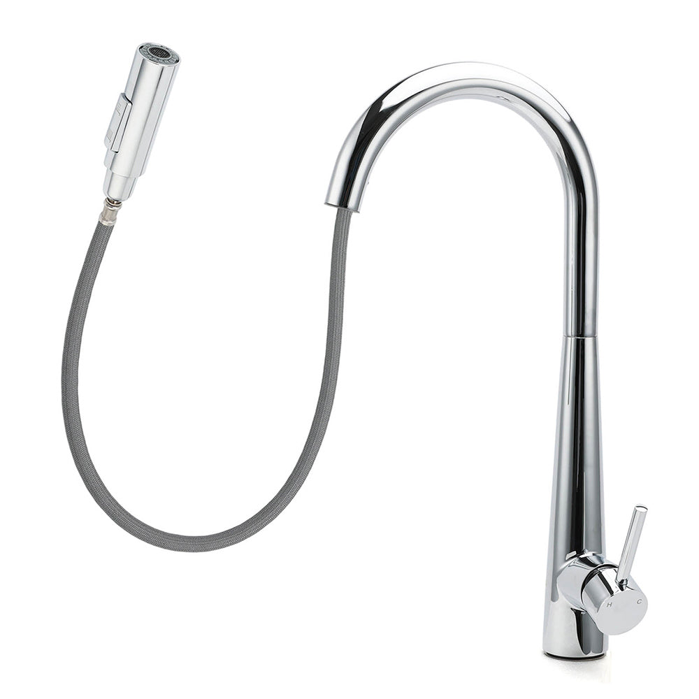 WELS Chrome 360 Swivel Pull Out Kitchen Tap Sink Mixer Faucet Spout 2 Way Outlet V1233-KRD5152CR