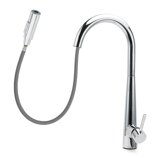 WELS Chrome 360 Swivel Pull Out Kitchen Tap Sink Mixer Faucet Spout 2 Way Outlet V1233-KRD5152CR
