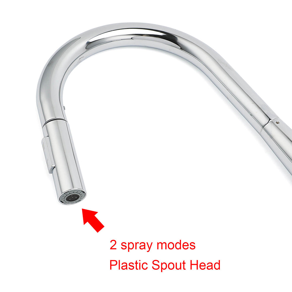 WELS Chrome 360 Swivel Pull Out Kitchen Tap Sink Mixer Faucet Spout 2 Way Outlet V1233-KRD5152CR