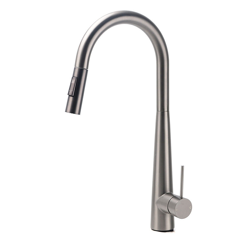 WELS Gun Metal Pull Out 2 Modes Spray Spout Kitchen Sink Tap Basin Faucet Mixer V1233-KRD5152GM