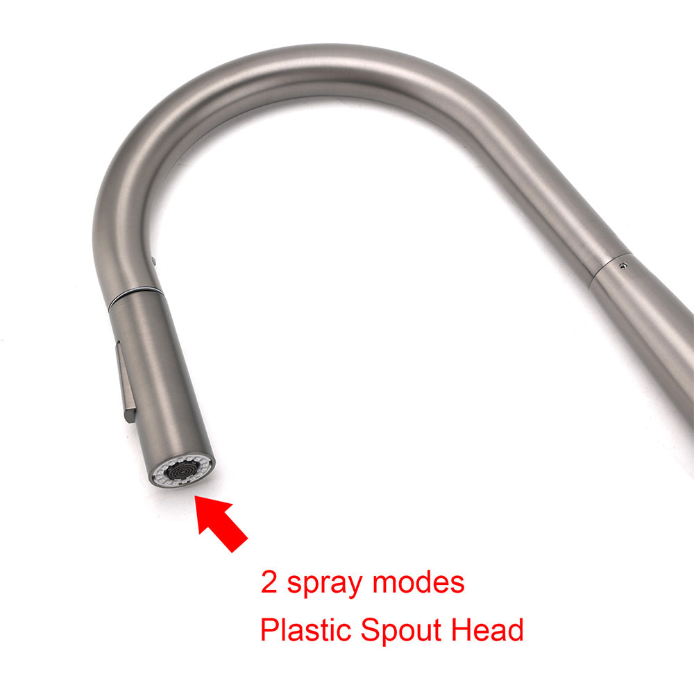 WELS Gun Metal Pull Out 2 Modes Spray Spout Kitchen Sink Tap Basin Faucet Mixer V1233-KRD5152GM