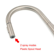 Brushed Nickel Pull Out Kitchen Tap Sink Mixer Faucet Spout 2 Modes Spray Outlet V1233-KRD5152N