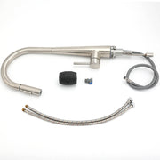 Brushed Nickel Pull Out Kitchen Tap Sink Mixer Faucet Spout 2 Modes Spray Outlet V1233-KRD5152N