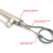 Brushed Nickel Pull Out Kitchen Tap Sink Mixer Faucet Spout 2 Modes Spray Outlet V1233-KRD5152N