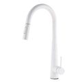 Matte White 2 Modes Spray Kitchen Mixer Pull Out Sink Tap Laundry Swivel Faucet V1233-KRD5152W